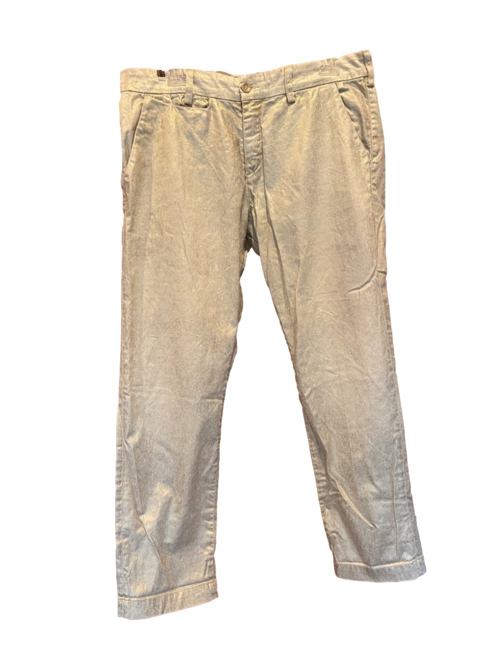 Notify Dionae Gold Metallic Cream Tailored Pants - Made in Italy Size 30
